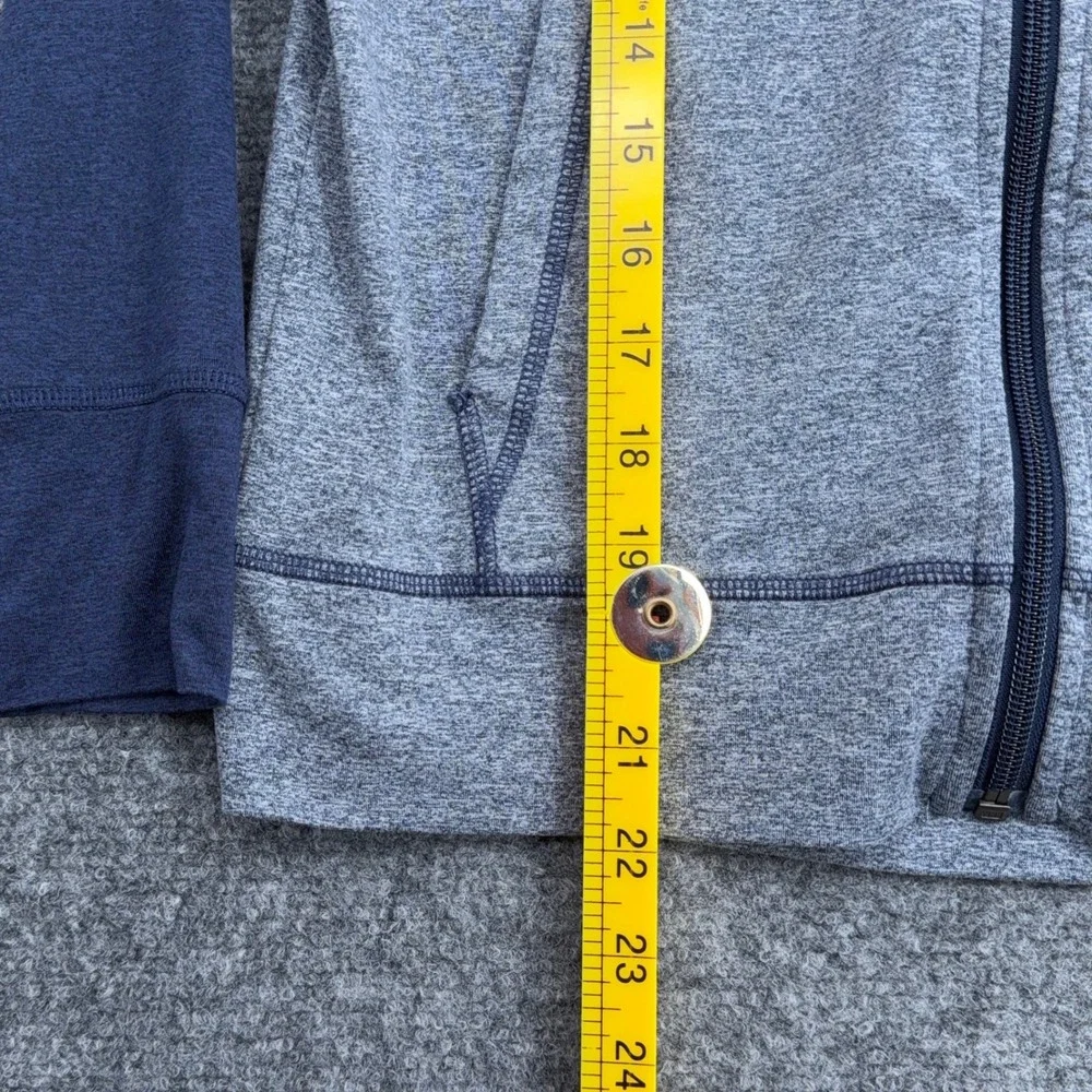 Runway Full Zip Hoodie Girls Size M 8-10 Polyester Spandex Blue Space Dye